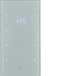 75643034 KNX glass sensor 3g thermostat,  display,  intg bus coupl. , KNX-TS sensor,  al.