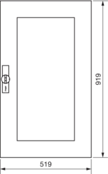 Product Drawing Doors for IP55 Wall Cabinets sheet steel