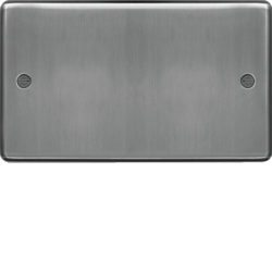 WRP2BS Twin Blank Plate Brushed Steel