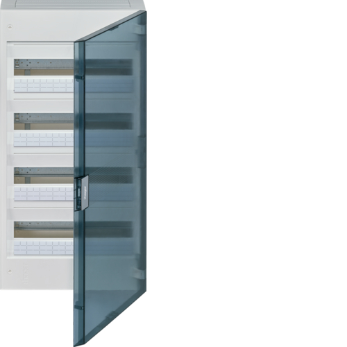 VB418W Small distributor,  vega,  surface, 4row, 72M,  IP40, QC-terminal,  PE,  transparent door