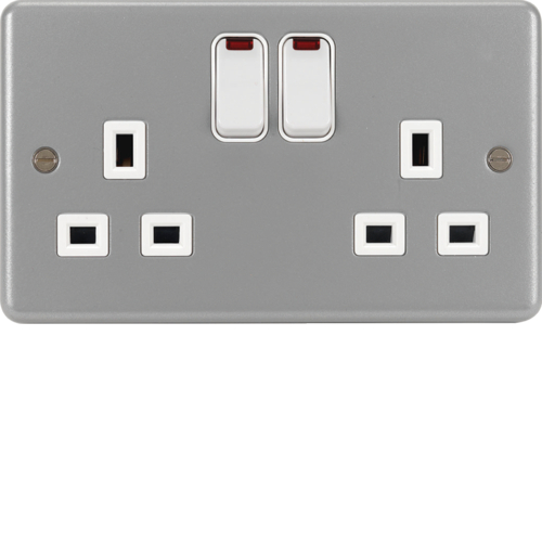 WPSS82N 2 Gang Double Pole Switched Socket with LED Indicator