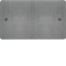 WFP2BS Twin Blank Plate Brushed Steel