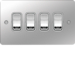 WFPS42PSW 10AX 4 G 2 WAY WALL SW POLISHED STEEL WH