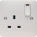 WMSS81N 1 Gang Double Pole Switched Socket with LED Indicator