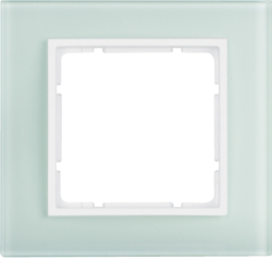 10116909 Glass frame 1gang,  B.7, p. white/p. white matt