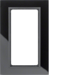 13096616 Glass frame l. cut-out,  B.7, black/ant. matt