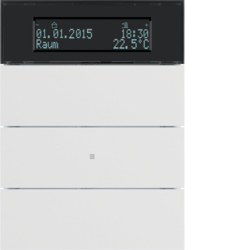 75663599 B.IQ push-button 3gang thermostat,  display,  KNX - B.IQ,  p. white,  matt,  plastic