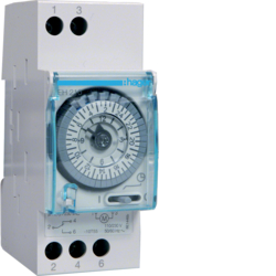EH210 Daily time switch without reserve with clock hands,  2 modules