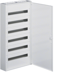 FW624WT Surface encl. FW2, IP30, class I,  with door and brass terminals,  6x24 modules