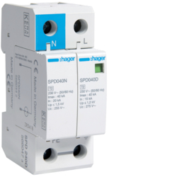 SPD240D SPD 2P pluggable 40kA class 2 with end of life indicator