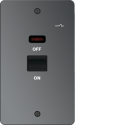 WFDP50VNBNB 50A Double Pole Switch 2 Gang with LED Indicator Black Nickel Black Insert