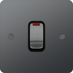 WFDP84NBNB 20A Double Pole Switch with LED Indicator Black Nickel Black Insert