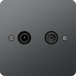 WFDXBNB TV & FM/DAB Outlet Black Nickel Black Insert