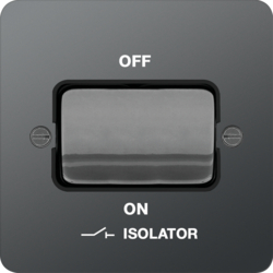 WFPS3PIBNB 3 Pole Isolator switch Black Nickel Black Insert