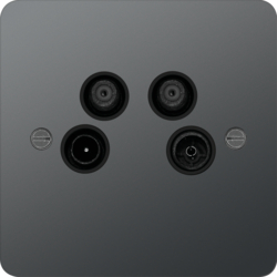 WFQXBNB Quadplexer TV,  FM/DAB,  Satellite 1 & Satellite 2 Outlet Black