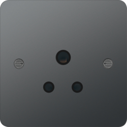 WFS51BNB 5A 1 Gang Unswitched Socket Black Nickel Black Insert