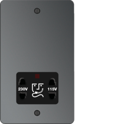 WFSO100BNB 115/230V Shaver Outlet Black Nickel Black Insert