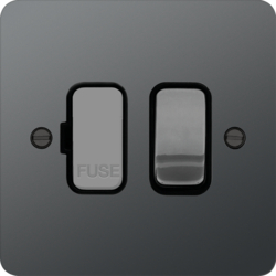 WFSSU83BNB 13A  FCU Switched Black Nickel Black Insert