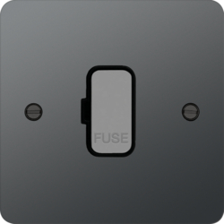 WFSU83BNB 13A FCU Unswitched Black Nickel Black Insert