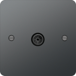 WFTVFBNB Single Co-ax TV Outlet Female Black Nickel Black Insert