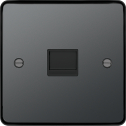 WRBTSBNB Secondary Telephone Socket Black Nickel Black Insert