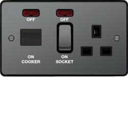 WRCC50NBNB 45A Cooker Control Unit Black Nickel Black Insert