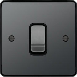 WRDP84BNB 20A Double Pole Switch Black Nickel Black Insert