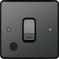 WRDP84FOBNB 20A Double Pole Switch with Flex Outlet Black Nickel Black Insert