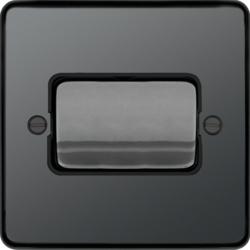 WRPS12WBNB 10AX 1 Gang 2 Way Wall Switch  Wide Rocker Black Nickel Black Insert