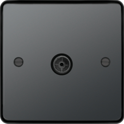 WRTVFBNB Single Co-ax TV Outlet Female Black Nickel Black Insert