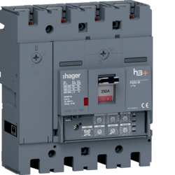 HMT251JR Moulded Case Circuit Breaker h3+ P250 LSI 4P4D N0-50-100% 250A 50kA FTC