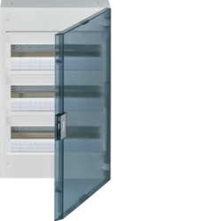 VB318W Small distributor,  vega,  surface, 3row, 54M,  IP40, QC-terminal,  PE,  transparent door