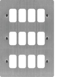 WFGP12BS Grid Front Plate 3 X 4 Brushed Steel