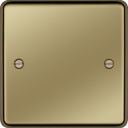 WRP1PB Single Blank Plate Polished Brass