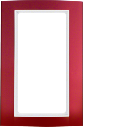 13093022 Frame l. cut-out,  B.3, al. red/p. white matt,  al. anodised