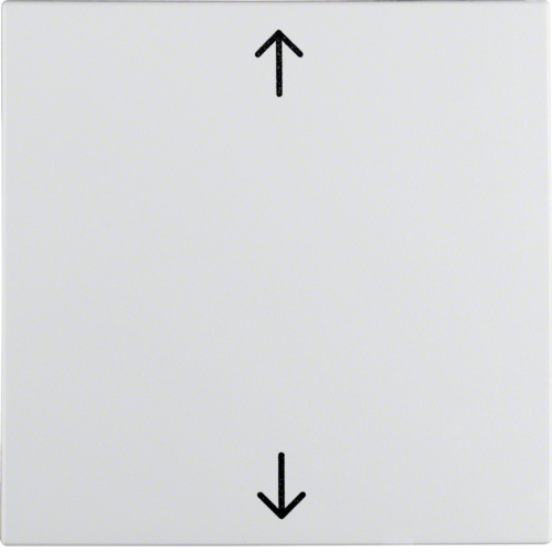 16201919 Rocker imprinted arrows symbol,  S.1/B.3/B.7, p. white,  matt,  plastic