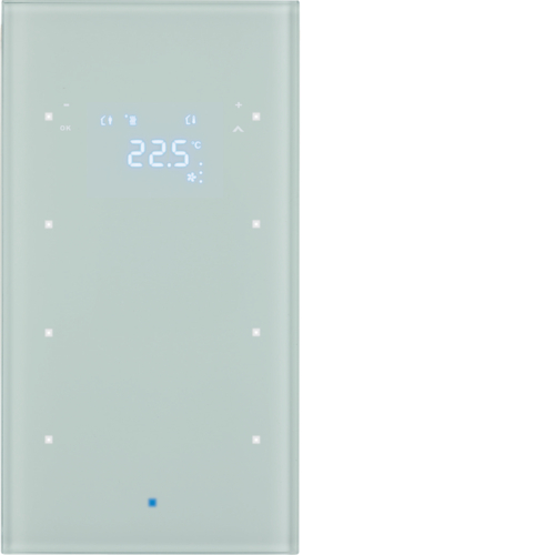 75643030 KNX glass sensor 3g thermostat,  display,  intg bus coupl. , KNX-TS sensor,  p.wh.