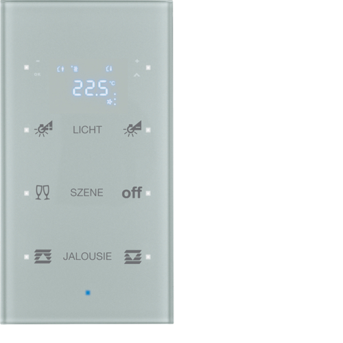 75643134 KNX glass sensor 3g thermostat,  display,  intg bus coupl. , KNX-TS sensor,  al.