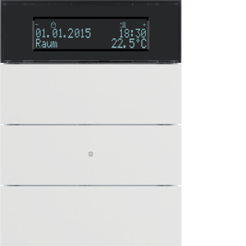 75663599 B.IQ push-button 3gang thermostat,  display,  KNX - B.IQ,  p. white,  matt,  plastic