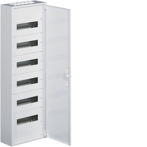 FW612WT Surface encl. FW2, IP30, class I,  with door and brass terminals,  6x12 modules