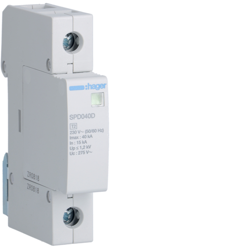 SPD140D SPD 1P pluggable 40kA class 2 with end of life indicator