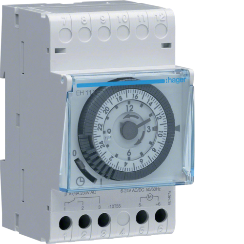 EH111 Time switch daily cycle with reserve 3 modules