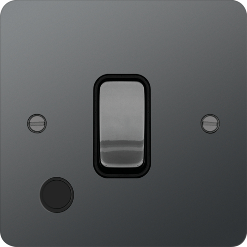 WFDP84FOBNB 20A Double Pole Switch with Flex Outlet Black Nickel Black Insert