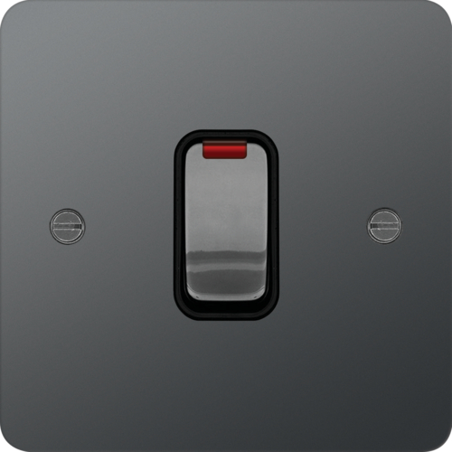 WFDP84NBNB 20A Double Pole Switch with LED Indicator Black Nickel Black Insert