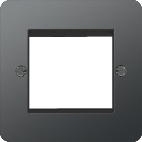 WFP2EUBNB Euro Style Plate 2 Module Black Nickel Black Insert