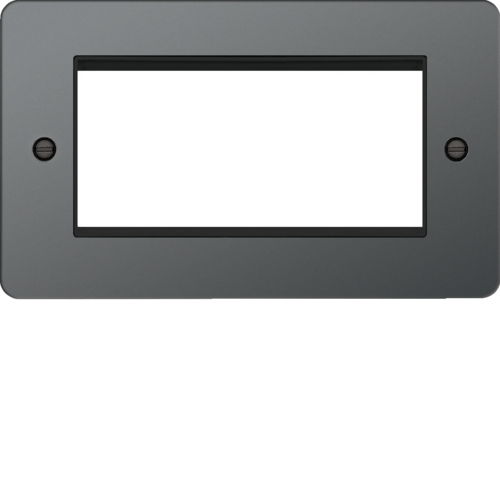 WFP4EUBNB Euro Style Plate 4 Module Black Nickel Black Insert
