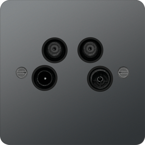 WFQXBNB Quadplexer TV,  FM/DAB,  Satellite 1 & Satellite 2 Outlet Black