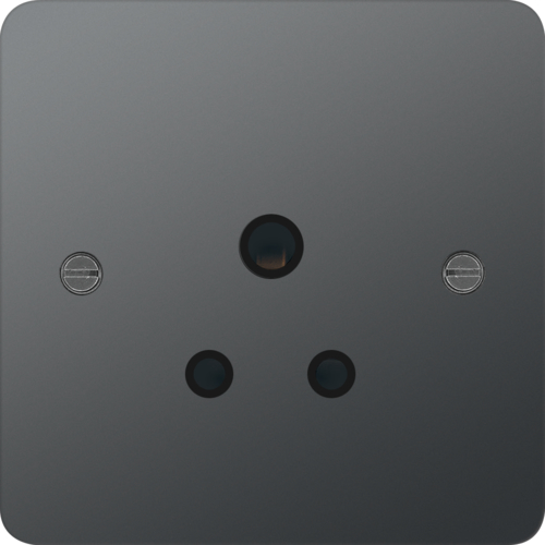 WFS51BNB 5A 1 Gang Unswitched Socket Black Nickel Black Insert