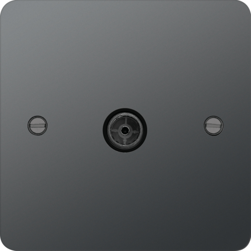 WFTVFBNB Single Co-ax TV Outlet Female Black Nickel Black Insert