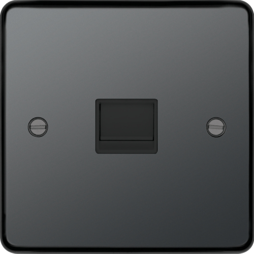 WRBTSBNB Secondary Telephone Socket Black Nickel Black Insert